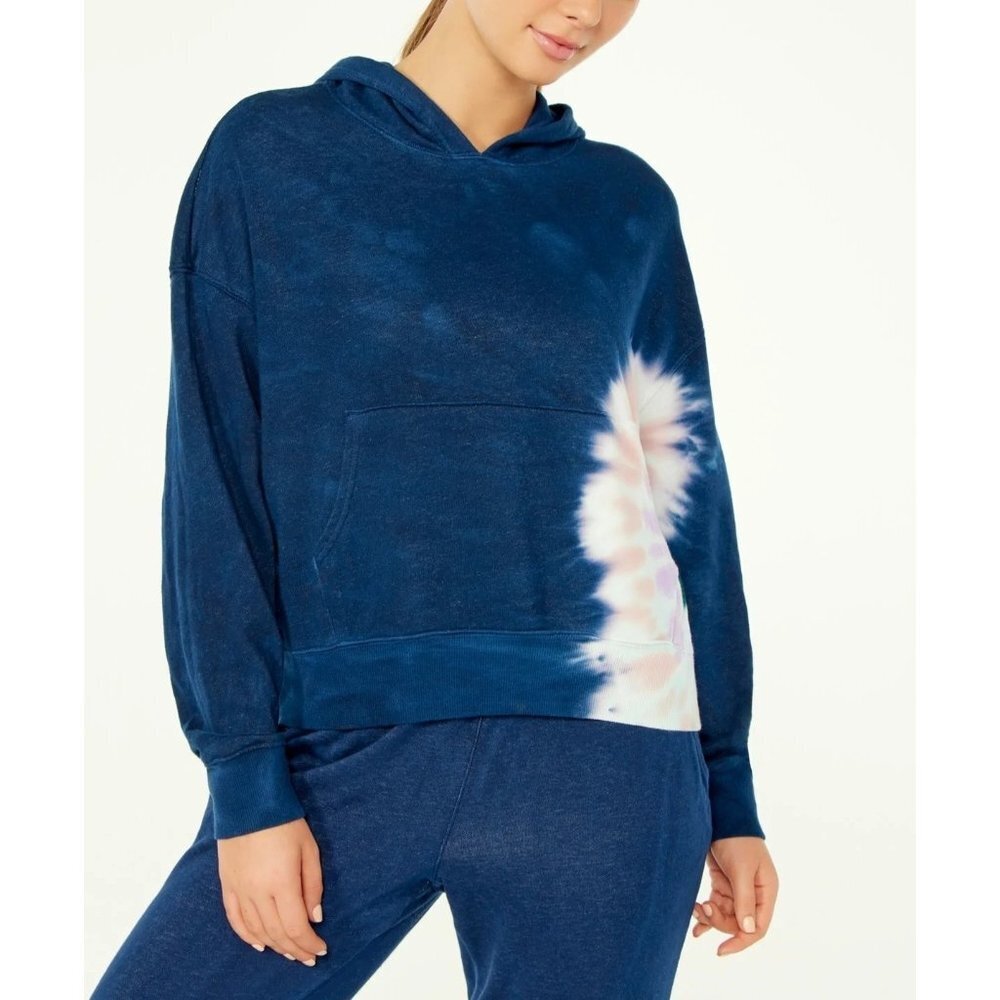 Wildfox NEW Tie Dye Hoodie French Terry Sweatshirt Small Blue Pink